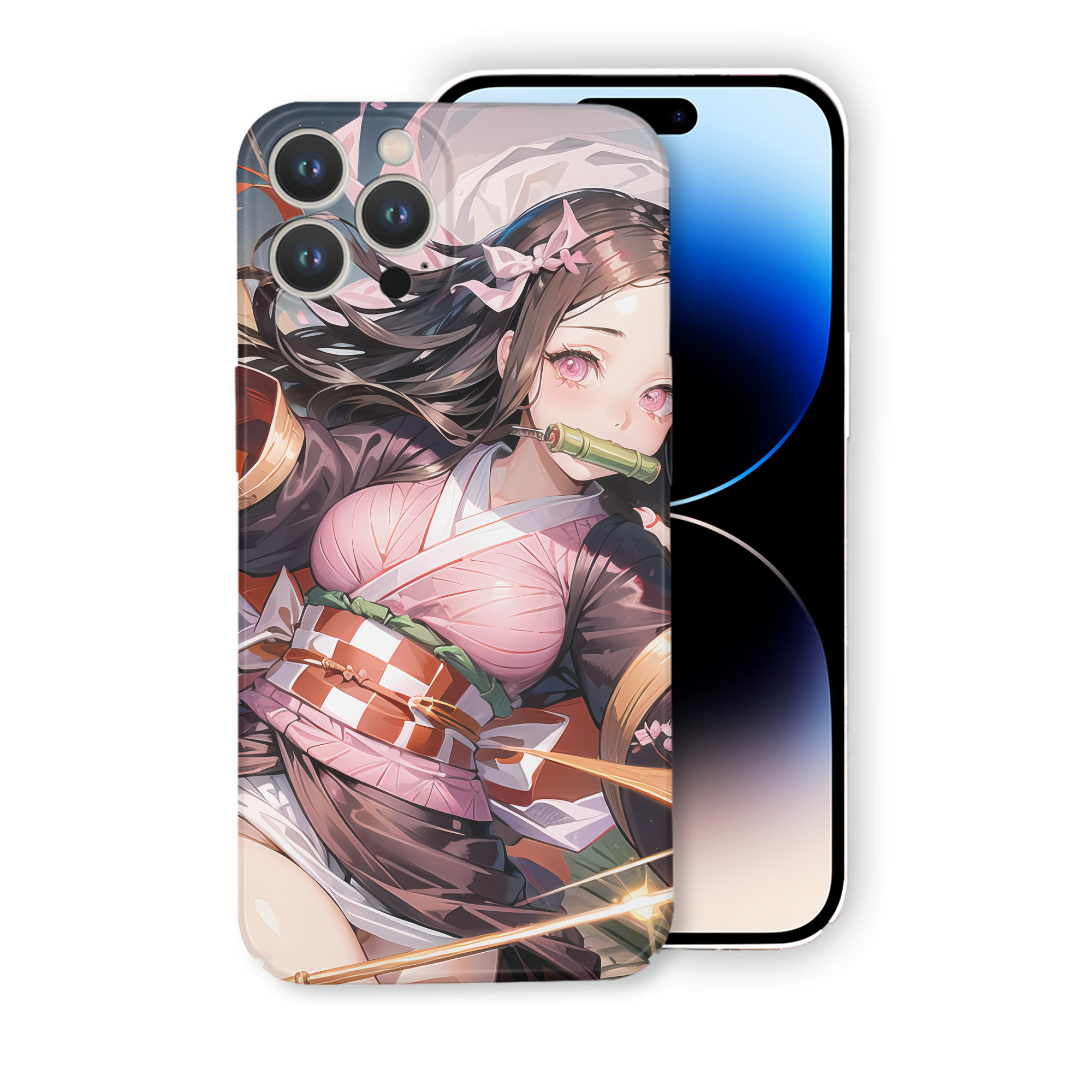 （画像用） 鬼滅の刃（きめつのやいば）竈門 禰󠄀豆子／かまど ねずこ Kamado Nezuko 【iPhone 14シリーズ対応】ハードケース